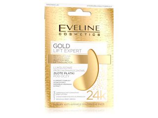 Luksusowe przeciwzmarszczkowe złote płatki pod oczy z linii GOLD LIFT EXPERT Eveline Cosmetics.