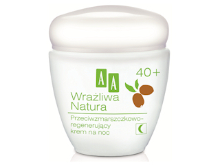 Przeciwzmarszczkowo - regenerujący krem na noc 40+ Wrażliwa Natura AA